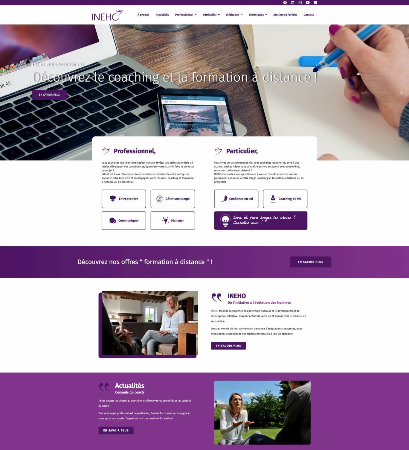 INEHO, formation et coaching en ligne ou en présentiel