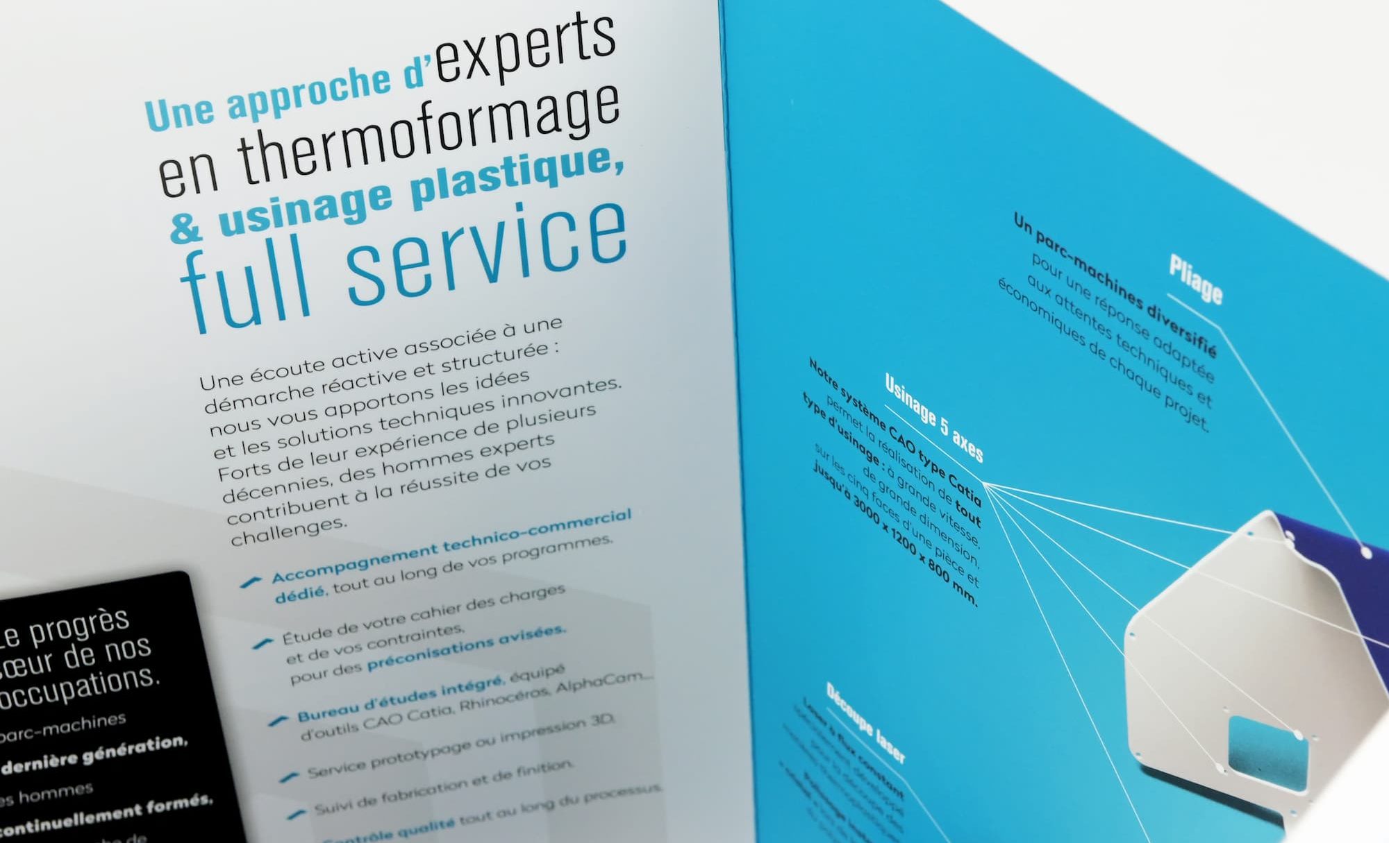 Conception d'un dépliant 3 volets BtoB dédié à l'industrie